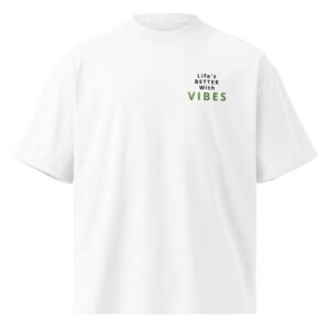 Unisex organic oversized high neck t-shirt